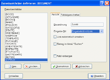 Attribute definieren
