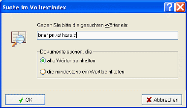 Volltextsuche in Dokumenten